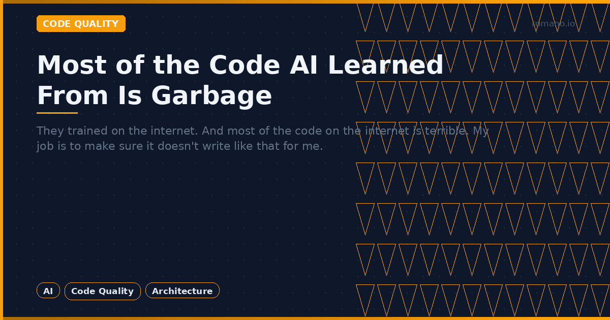 Most of the Code AI Learned From Is Garbage