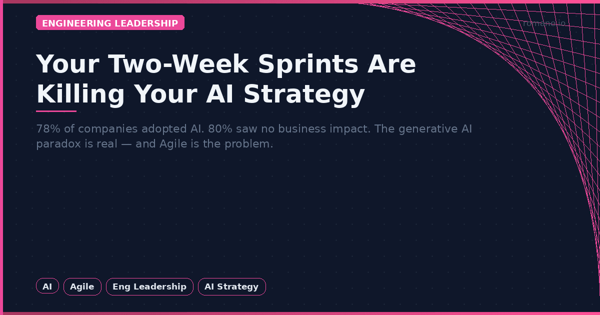 Your Two-Week Sprints Are Killing Your AI Strategy
